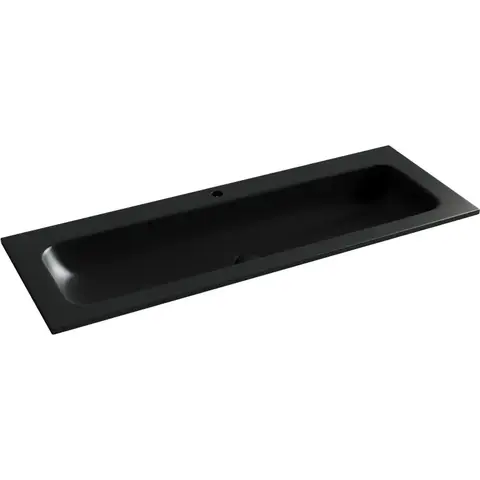 Ceramica Nova Grace CN7017MB Раковина накладная с отверстием под смеситель, 121x45.7, цвет: черный матовый
