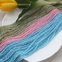 Цирконий кубический (фианит) граненый, розовый, 3 мм нить, К183
