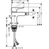 Hansgrohe Metris 31280000 Смеситель для биде однорычажный с донным клапаном