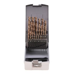 Набор сверл по металлу 1-13мм 25шт DIN338 HSSE-Co5 135° (пл. кейс) H-Tools 215215HTRO