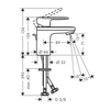 Hansgrohe Vernis Blend 71570000 Смеситель для раковины 70, сл.гар, Ц, хр
