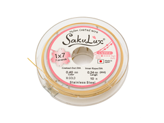 Тросик ювелирный 0,40мм, "SakuLux" ("СакуЛюкс"), цвет золото