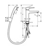 Hansgrohe Metropol 32522000 Смеситель для раковины с гигиеническим душем