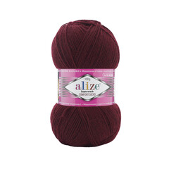 ALIZE "SUPERWASH COMFORT", 75% шерсть, 25% п/а, 100 гр, 420 м, Бордовый