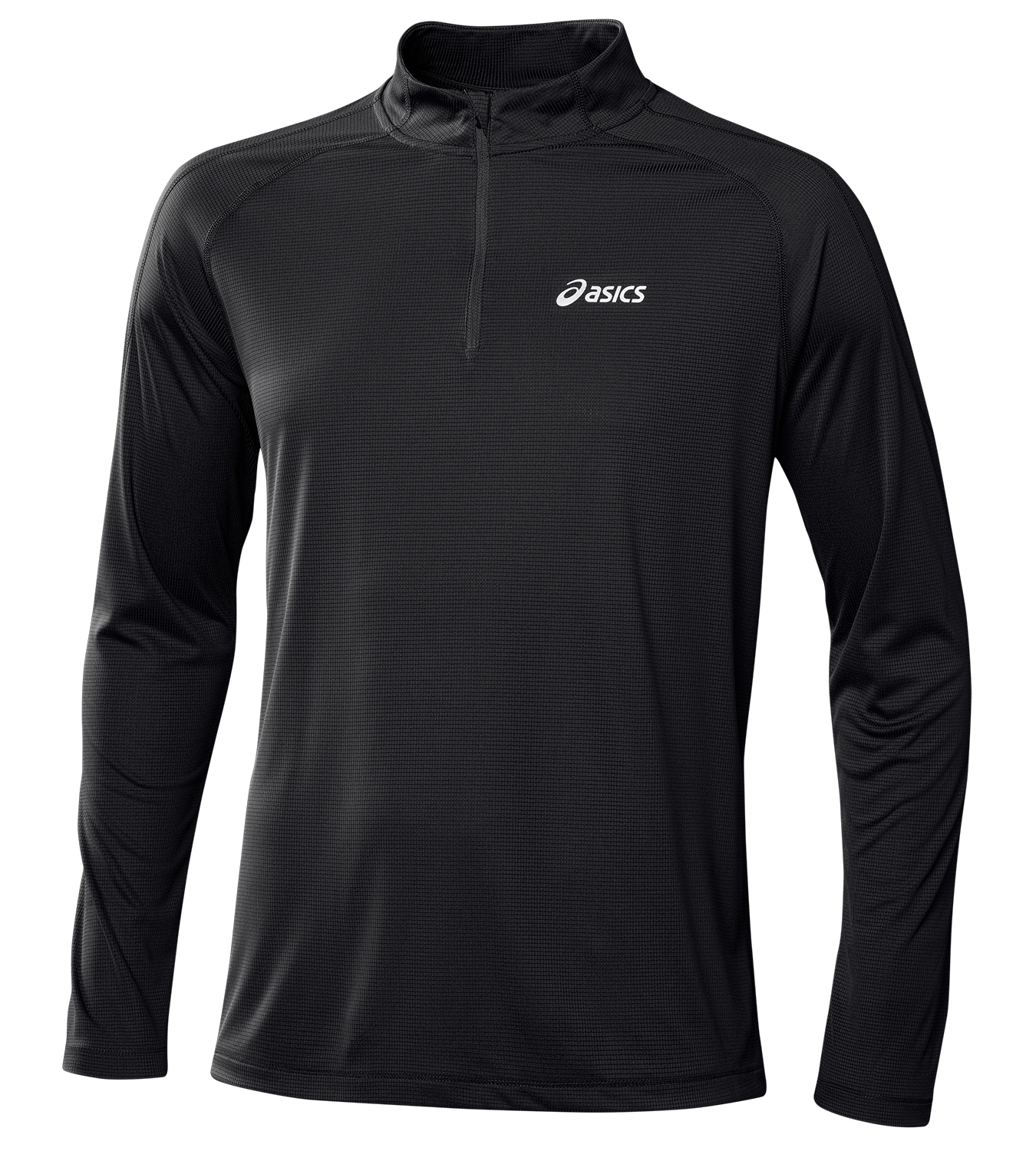 Рубашка для бега мужская Asics LS 1/2 Zip Top black