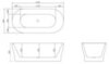 BelBagno BB405-1500-800 Отдельностоящая акриловая ванна в комплекте со сливом-переливом, 150x80, цвет: белый