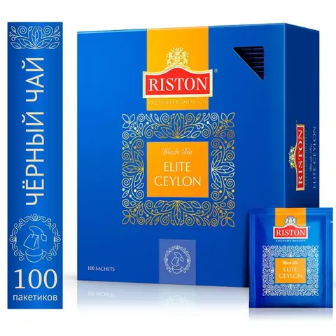Чай черный в пакетиках Riston Элитный Цейлонский, 100 шт.