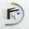 Cezares LINER-LS-GM-W0 Смеситель для раковины, цвет: воронёная сталь