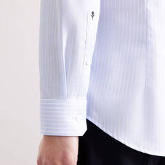 Сорочка мужская Seidensticker Slim Fit 01.845435-10 голубая в белую полоску
