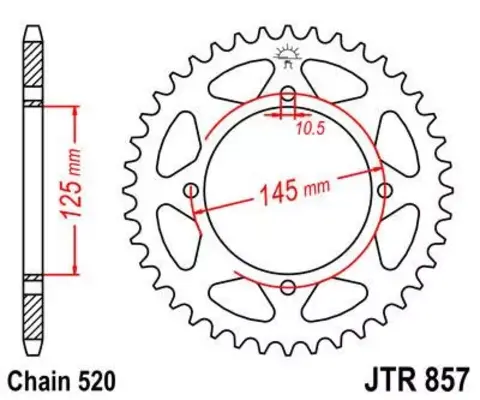 Звезда ведомая JTR857 43