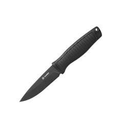 Фото Нож с фиксированным клинком Ganzo G806BW-BK, сталь 8CR14, рукоять полипропилен/термопластичная резина, черный