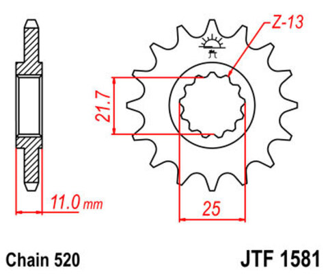 Звезда ведущая JTF1581 14