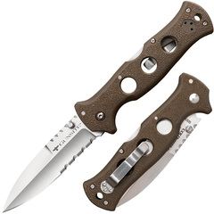 Фото Нож складной Cold Steel Gunsite Counter Point I, сталь AUS-10A, рукоять Griv Ex™, коричневый