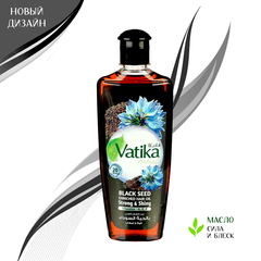 Масло для волос Dabur Vatika Black Seed Strong & Shine Дабур Ватика Черный тмин Восстановление и защита волос 200 мл.