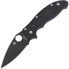 Фото Нож складной Manix 2 Spyderco C101PBBK2, сталь Carpenter CTS™ - BD1 Alloy Black DLC Coated Plain, рукоять пластик FRCP, чёрный