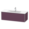 Duravit XSquare XS407409494 База под раковину 1210х478х400 мм, с 1 выдв ящик, цвет Тёмно-лиловый шелковисто-матовый(для 233612)