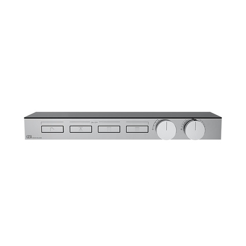 Gessi Hi-Fi 63026#031 Термостат для душа, с вкл. до 4 источников одновременно (внешняя часть), с полкой из черного мат. стекла, цвет: хром