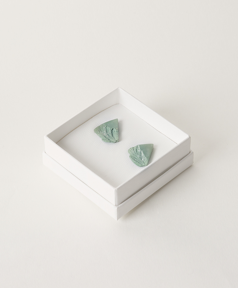 Серьги Triangle Green