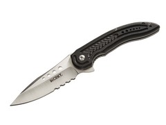 Фото Складной нож CRKT Ikoma Carajas Combo Edge, сталь Sandvik™ 12С27, рукоять Стеклотекстолит G-10