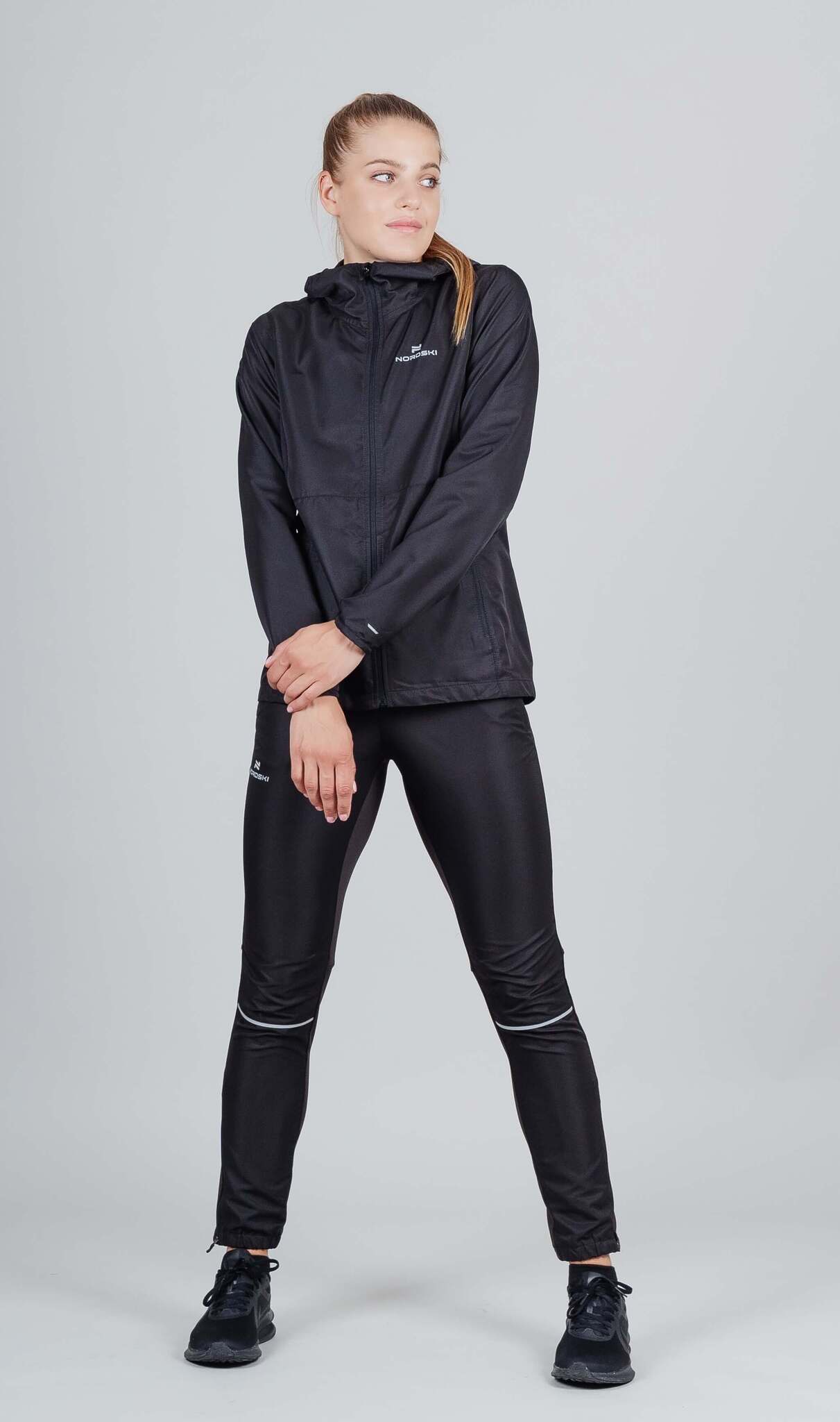 Женский костюм для бега Nordski Run total black