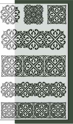 Трафарет 50-XL 30x50, Плиточный сет,  ПЭТ 0,3мм, ProArt