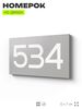 Номер на дверь 534, табличка на дверь для офиса, квартиры, кабинета, аудитории, склада, серая 120х70 мм, Айдентика Технолоджи