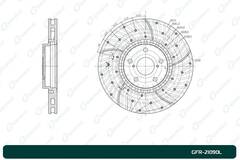 Диск тормозной перфорированный вентилируемый G-brake GFR-21090L левый