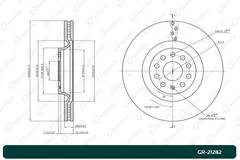 Диск тормозной вентилируемый G-brake  GR-21282