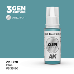 Акриловая краска AK Interactive Blue FS 35190 3GEN AIR, 18мл