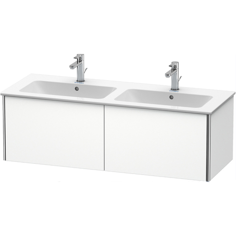 Duravit XSquare XS407501818 База под раковину 1280х478х400 мм, с 2 выдв ящик, цвет белый матовый(для 233613)