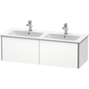 Duravit XSquare XS407501818 База под раковину 1280х478х400 мм, с 2 выдв ящик, цвет белый матовый(для 233613)