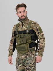 Разгрузка Remington нагрудная тактическая с подсумкой Rifle Tactical Vest Army Green