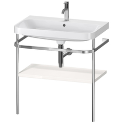 Duravit Happy D.2 Plus HP4837O2222 Консоль напольная с умывальником 775х490х850 мм, с 1 отв под смесит, 1 полка, выпуск и сифон в комплекте, цвет белый глянцевый фото