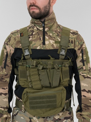 Разгрузка Remington нагрудная тактическая с подсумкой Rifle Tactical Vest Army Green