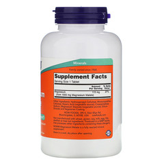 Now Foods, Яблочнокислый магний, 1000 мг, 180 таблеток