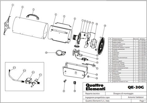 Ручка-рукоятка QUATTRO ELEMENTI QE-30G (911-550-003)