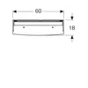 Geberit Option Basic 500.273.00.1 Зеркальный шкаф с подсветкой, две двери, 60x67.5x14см