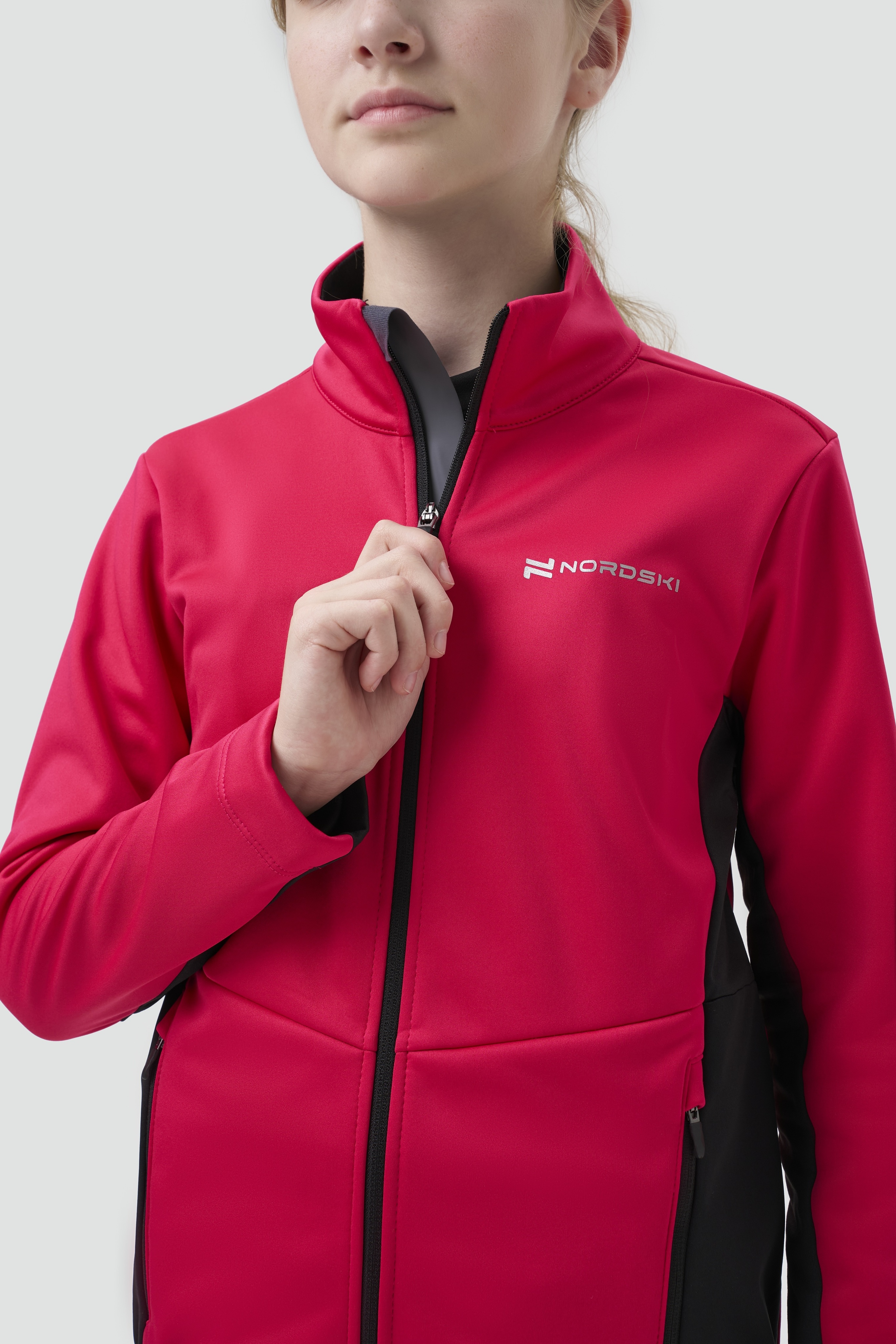 Детский тренировочный лыжный костюм Nordski Jr. Advance pink-black - 7