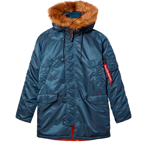 Парка Alpha Industries N-3B Slim Fit Slate Blue (Голубая)