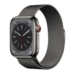 Умные часы Apple Watch Series 8 GPS + Cellular, 45mm, Stainless Steel Case with Graphite Milanese Loop (Графитовый)