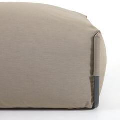 Square пуф квадратный  101 x 101 см, бежевый, черный алюминий, для садового модульного дивана