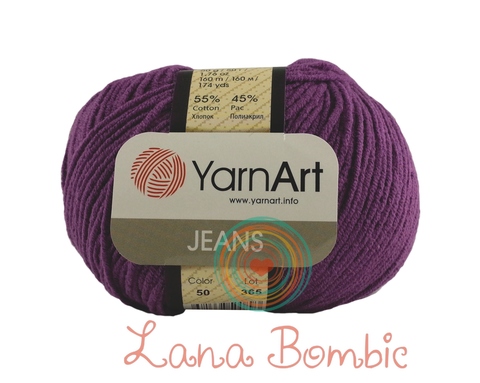 Пряжа YarnArt Jeans 50 фиолетовый