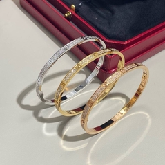 16237- Браслет LOVE small model pave lux качество white/rose/yellow VGOLD