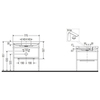 Duravit Happy D.2 Plus HP4837O2222 Консоль напольная с умывальником 775х490х850 мм, с 1 отв под смесит, 1 полка, выпуск и сифон в комплекте, цвет белый глянцевый