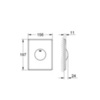 GROHE Skate 38573000 Клавиша смыва для унитаза