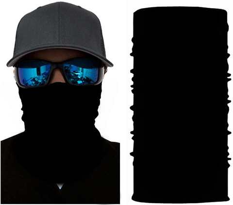 Картинка бандана-труба Skully Wear original solid black - 2