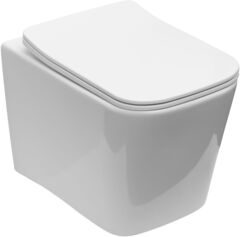 Logan L2W 331868 Унитаз подвесной безободковый, с крышкой сидение Soft Close, цвет белый фото