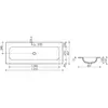 Ceramica Nova Grace CN7017MB Раковина накладная с отверстием под смеситель, 121x45.7, цвет: черный матовый