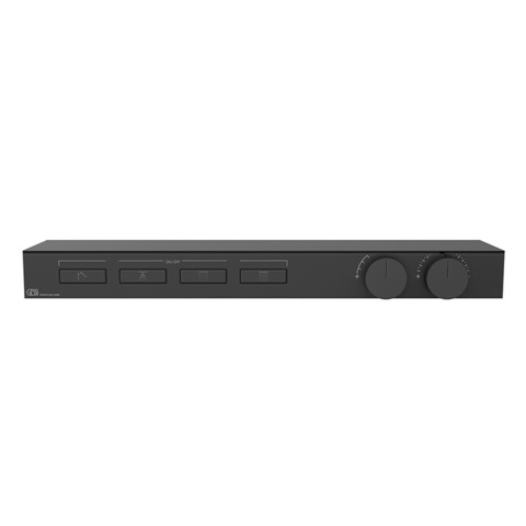 Gessi Hi-Fi 63026#299 Термостат для душа, с вкл. до 4 источников одновременно (внешняя часть), с полкой из черного мат. стекла, цвет: Black XL