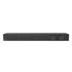 Gessi Hi-Fi 63026#299 Термостат для душа, с вкл. до 4 источников одновременно (внешняя часть), с полкой из черного мат. стекла, цвет: Black XL фото